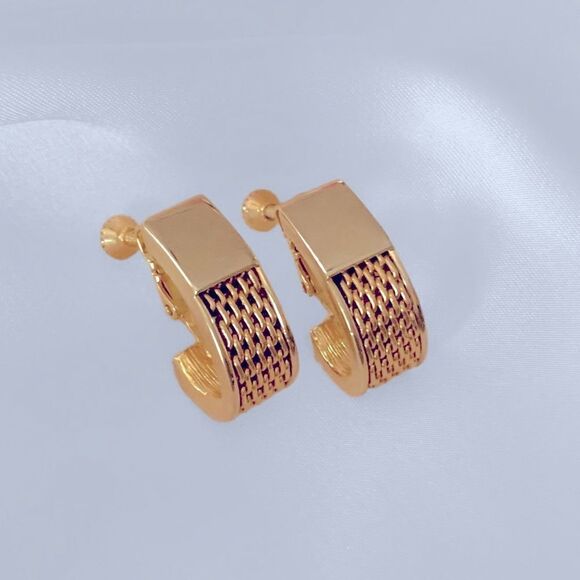 Napier Gold Hoop Earrings - Picture 1 of 6